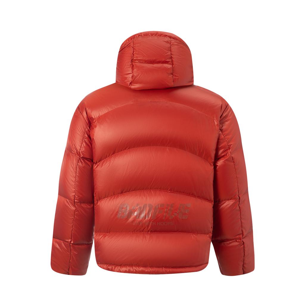 Li-Ning Chaqueta Plumífera con Capucha y Cremallera Estampado de Letras Serie Anti-Cinco Hombre Ropa Exterior AYMV501-4