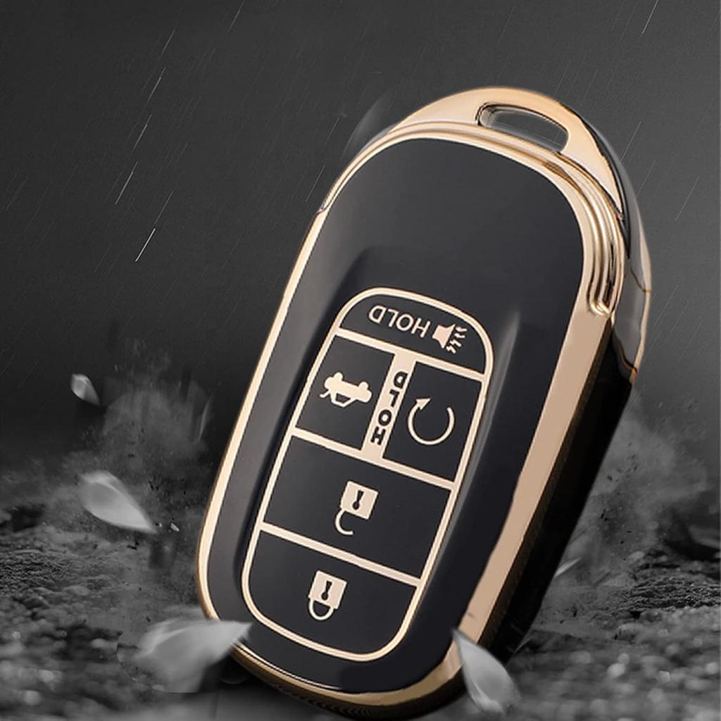 Car Key Fob Cover for Honda 2022 2023 2024 2025 Civic CR-V XR-V with Bling Bracelet Silicone Bead Diamond Key Chain
