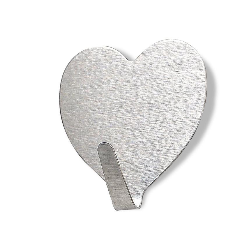 Minimalist Seamless Adhesive Love Heart Wall Hook for Kitchen & Bathroom