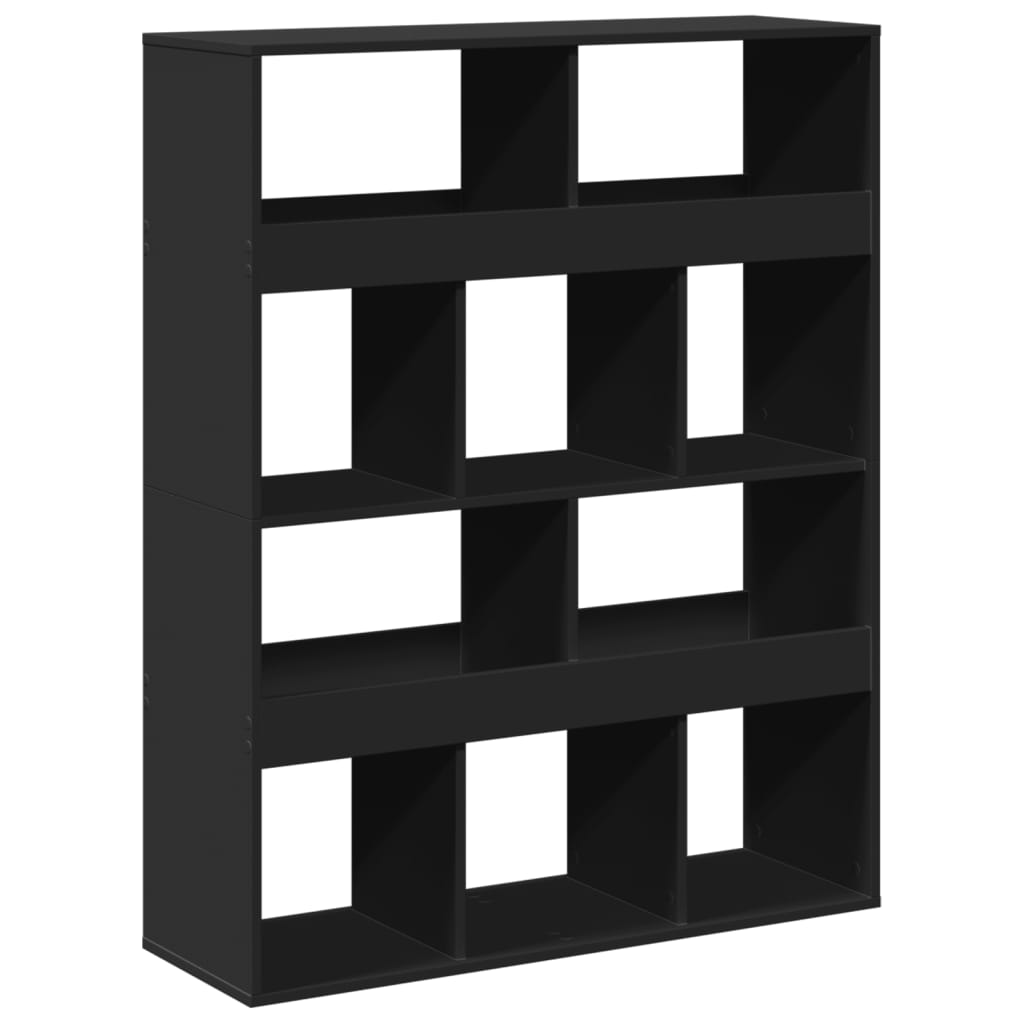 Bookshelf Black 100 X 33 X 125.5 Cm Engineered Wood