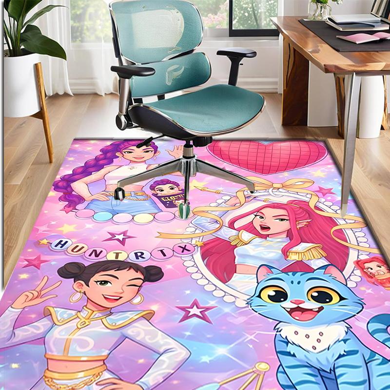 Girl group Pattern Rug, Indoor/Outdoor Mat, for Picnic, Gameroom, Bedroom, Office, Living Room, Home Decor Carpet, Birthday Gift