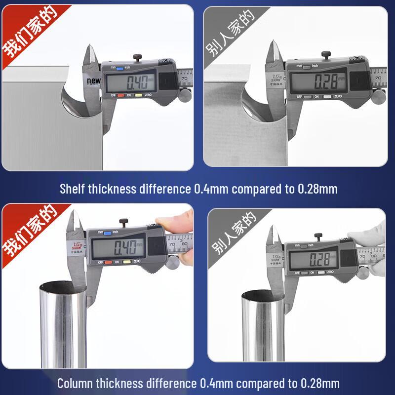 Heavy Duty 4-Tier Stainless Steel Storage Rack