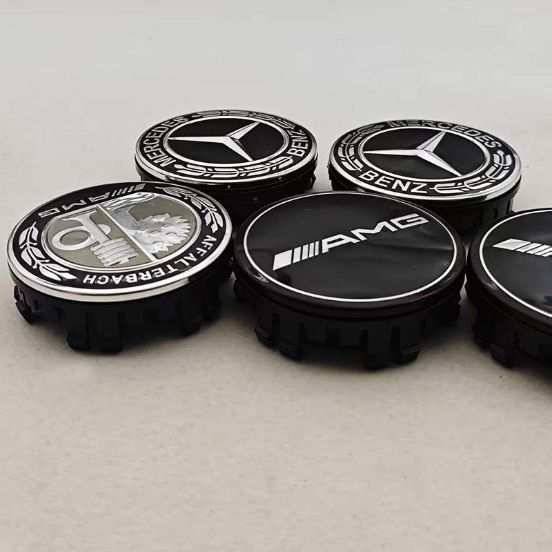 4Pcs 75mm Car Floating Wheel Center Hubcaps For Mercedes Benz W204 205 A B C E S CLA CLK ML GLK GLA GLB GLC CLA AMG Accessories