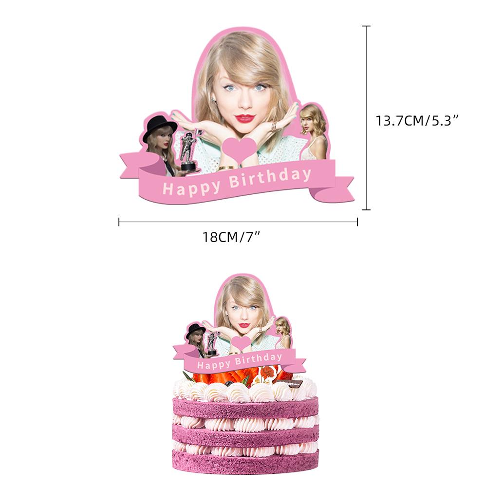 32pcs Taylor Birthday Party Decorations Including Cake Topper, Banner, Balloon