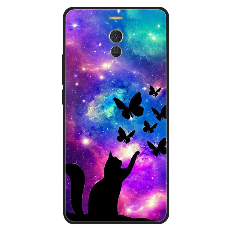 For Meizu M6 Note Case Silicone Cat Painted Soft Black Cover for Meizu M6Note M3 Note 8 Cover TPU Coque Protective Capa