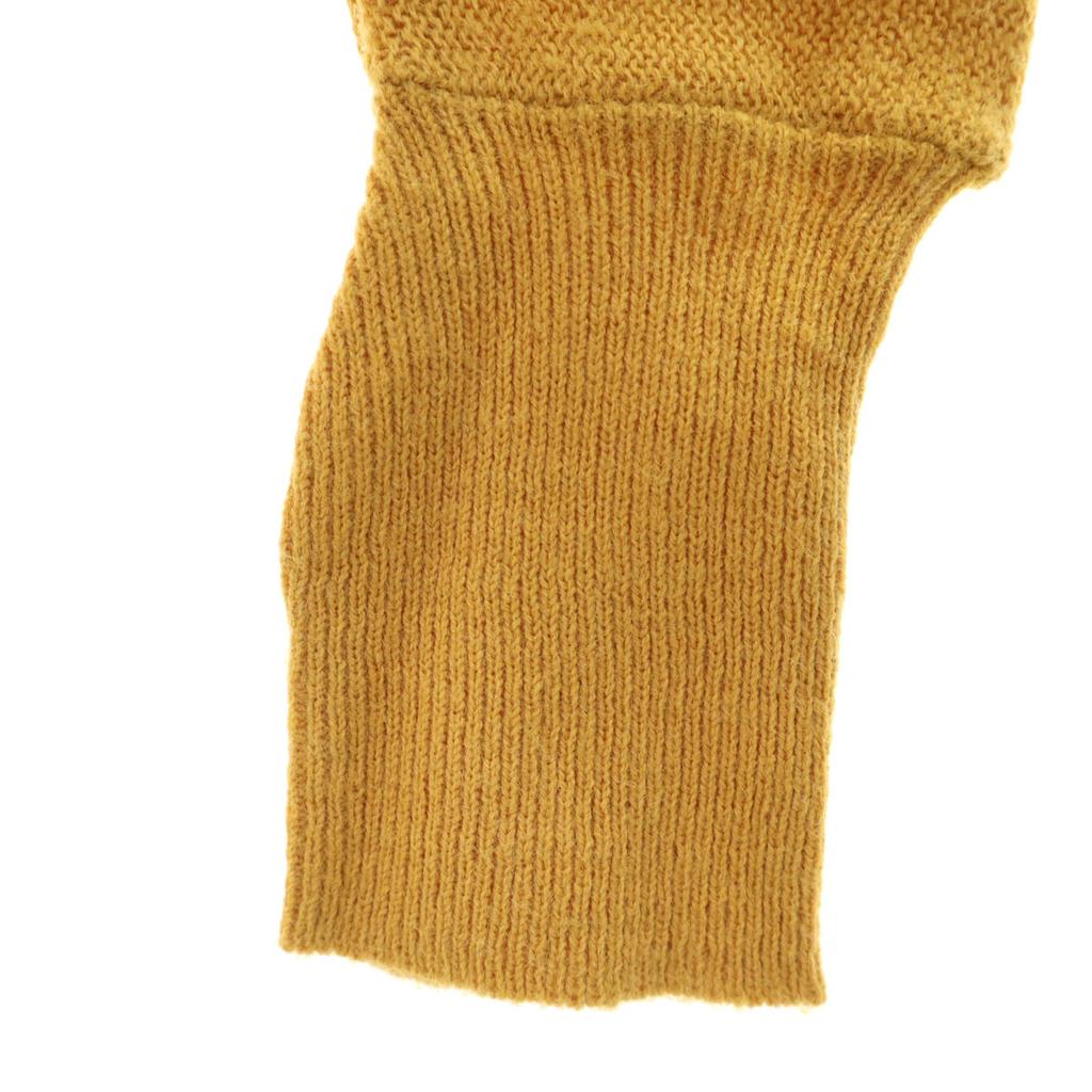 Vintage 70s Long Sleeve V Neck Cardigan Mustard Button Remake Men's Used