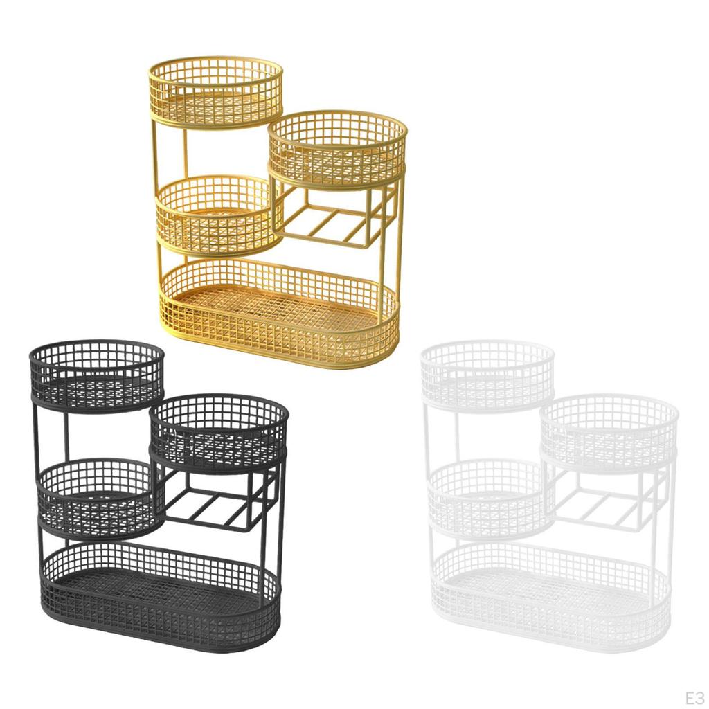 Countertop Fruit Basket 4 Tier Space Saving Container Large Capacity Serving Tray Vegetables Storage