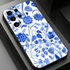 Blue and White Porcelain Funda Phone case for Samsung Galaxy S24,25,26,23 22,21,S20 Plus Ultra FE soft fundas cases