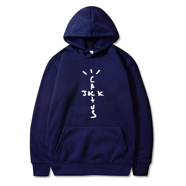 Cactus Jack Swag Alphabet Print Hooded Sweater Women's Hooded Sweatshirt Casual Pullover