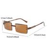 20 Pcs Per Set Rimless Rectangle Sunglasses Fashion Gradient Ocean Lenses Shades Ins Trendy Beach Vacation Sun Glasses
