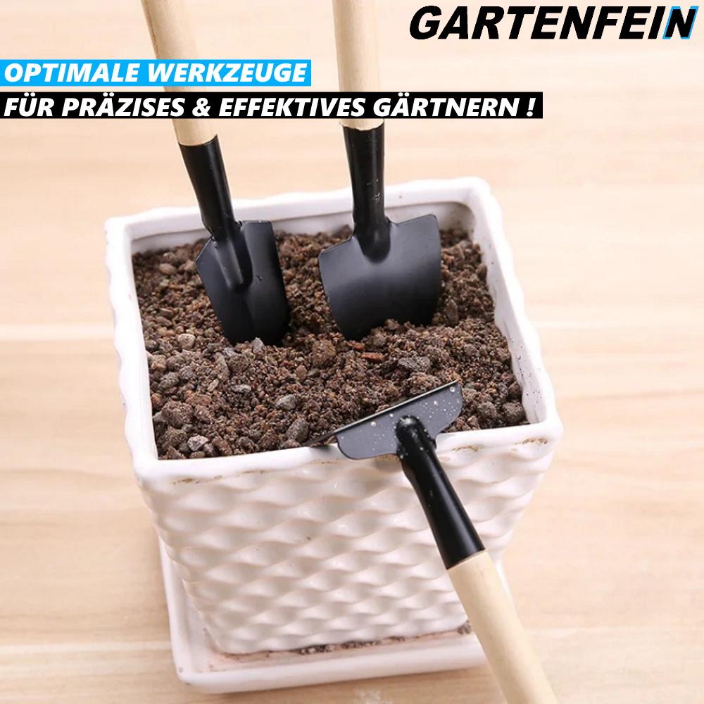 GARTENFEIN Mini ensemble d'outils de jardinage Pelle Râteau Bêche 3 pièces