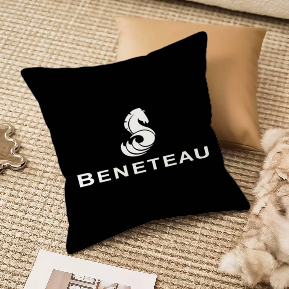 

Cartoon B-BeneteauS Y-Yachts Pillow Case Anti-dustmite Invisible zipper Sofa Bed 12x12Inch