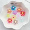 30pcs Colorful Resin Kawaii Cute Shiny Flowers Nail Art Flat Back Stone Figurines Scrapbook  DIY Manicures Appliques Crafts
