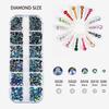 Nail Art 12 Grids Colorful Flatback  Gems Diy Manicure Decor 3D Nail Diamond For Makeup, Nails, And Crafts