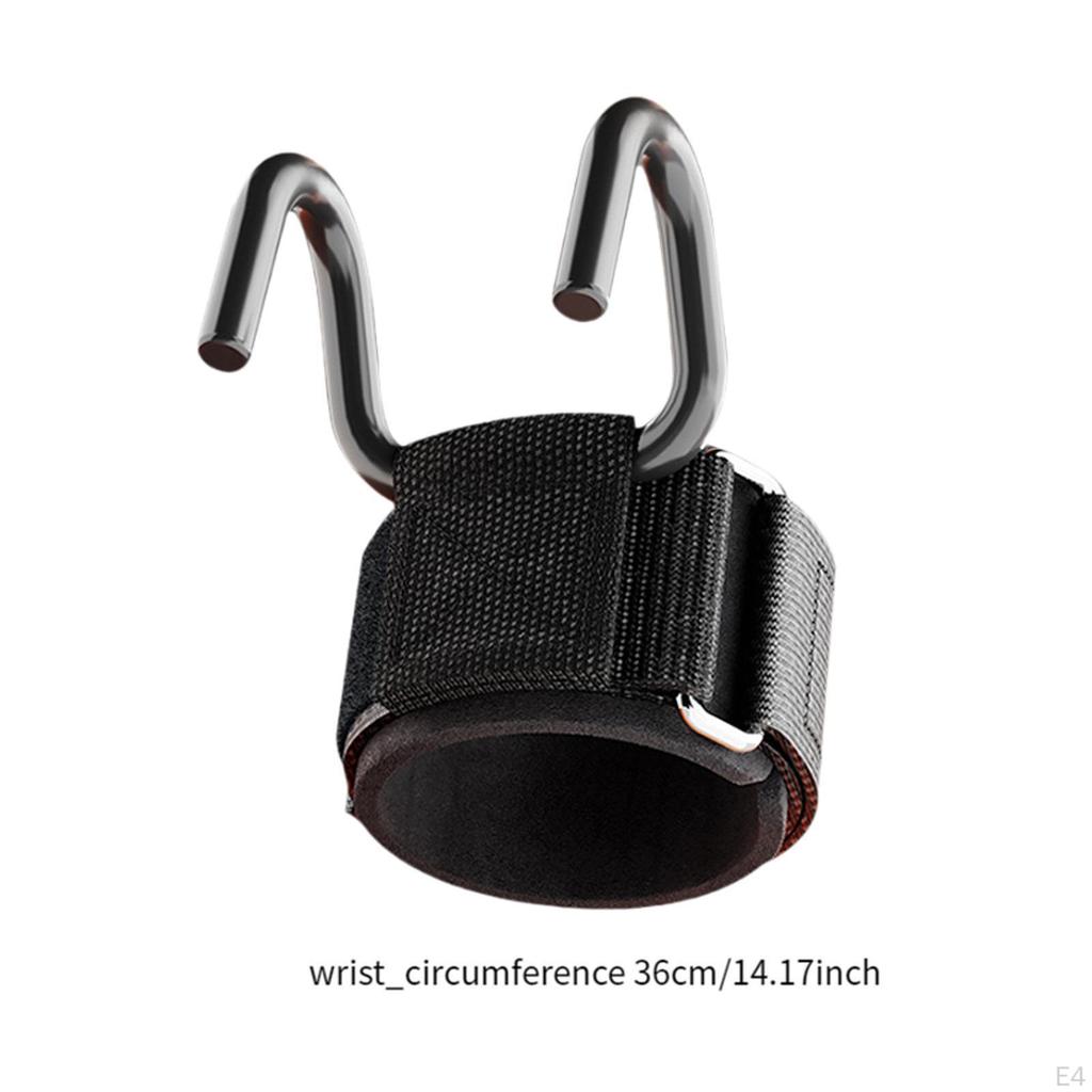 Weight Lifting Hook Pull Up Wrist Strap Lightweight AntiSlip Supplies Deadlift Grip for