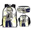 Hip Hop Youthful Novelty Murder Drones 3D Print 3pcs/Set Student Travel Bags Laptop Daypack Backpack Lunch Bag Pencil Case