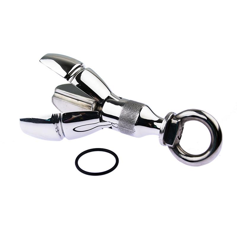 Upgradovaný těžký anální dilatační kolík Otevřít a zavřít zámek vaginálního expandéru Nastavitelný kovový anální kolík SM Retro Tools Sex