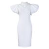 D560 Women's Sexy Beaded Lotus Sleeve Party Dress - 2025 Fashion African Style