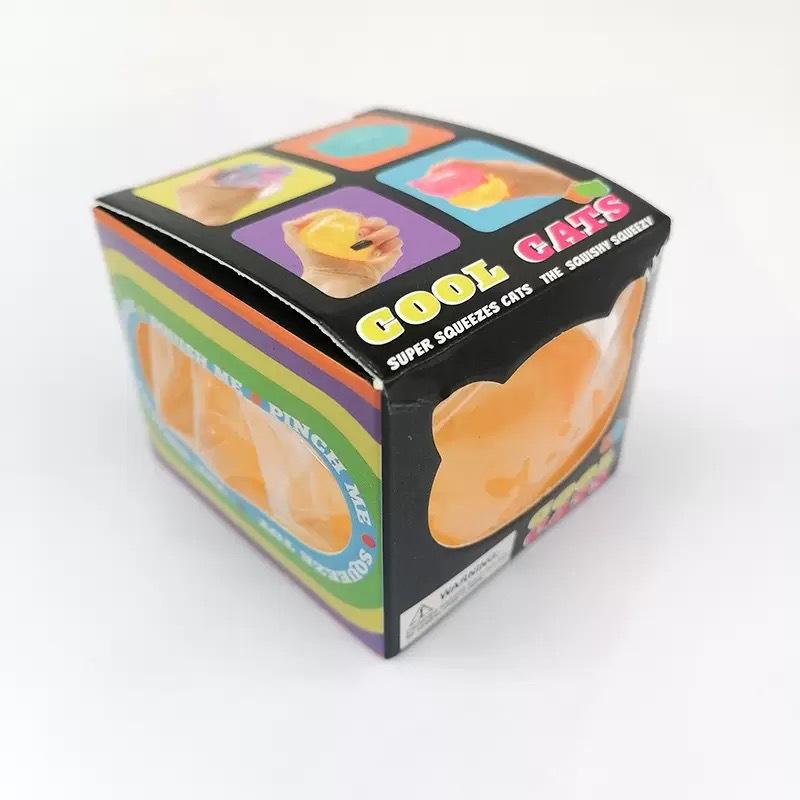 Color Streak Cube Shaped Maltose Squishy Toy, Super Soft Slow Rising Squeeze Toy, Stress Vent Relief Sensory Toy For Daily Relax