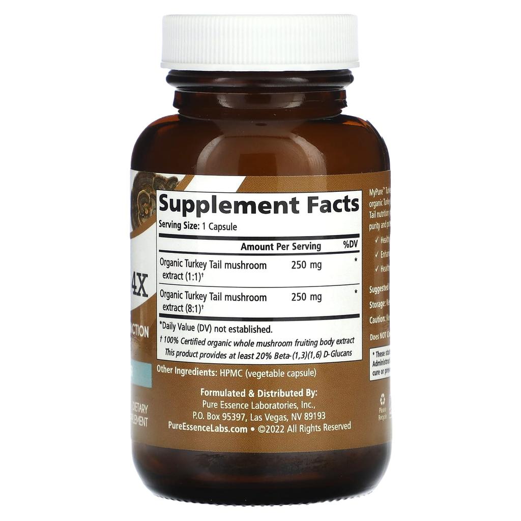 Mypure, Türkiye Tail 4X, Veggie Capsules 30