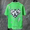 8553 CHROME HEARTS Estate 2026 Nuova T-shirt di Cotone di Alta Qualità Girocollo Larga Taglia Grande da Uomo e Donna T-shirt per Coppia