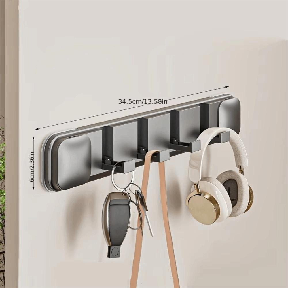 Wall Mount Door Hook Coat Rack Multi-Hook Kitchen Organizer  Entryway Key & Bag Hanger