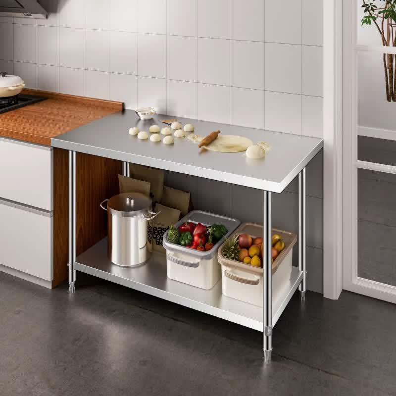 Commercial Stainless Steel Kitchen Workbench with Storage