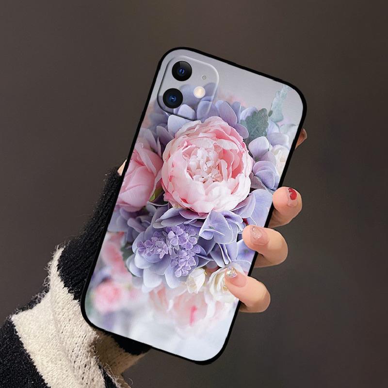 Para Capa de iPhone 11 Silicone TPU Macio Capas Protetoras de Telefone Para iPhone 11 Pro Max Estampa da Moda Para-choque à Prova de Choque Capas Traseiras