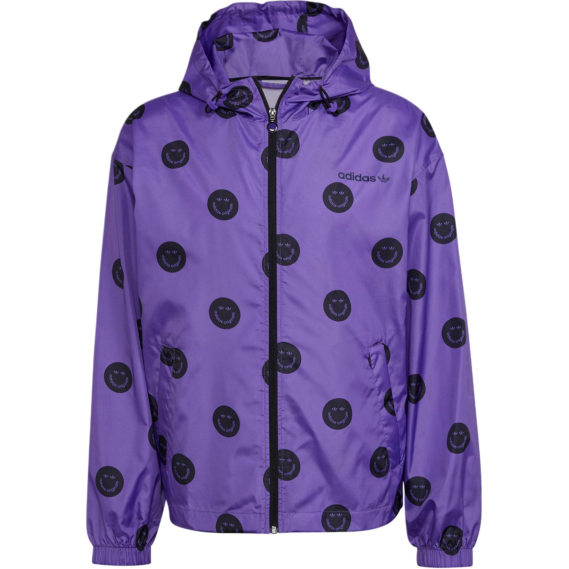 

Adidas Originals Allover Print Windbreaker Men Jacket Purple HN0395 L