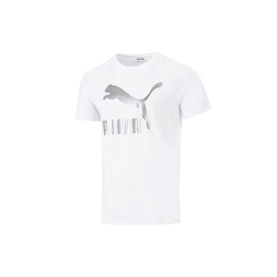Sports Logo Print Short Sleeve T-Shirt Men Tops White 532280-52