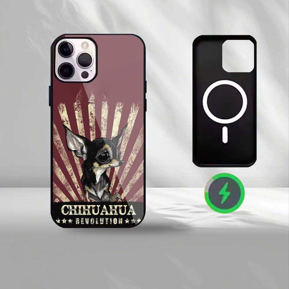 Life is Better with a Chihuahua Phone Case For iPhone17,16,15,14,13,12,11 Plus,For Magnetic Wireless Charge Cover iPhone15Plus
