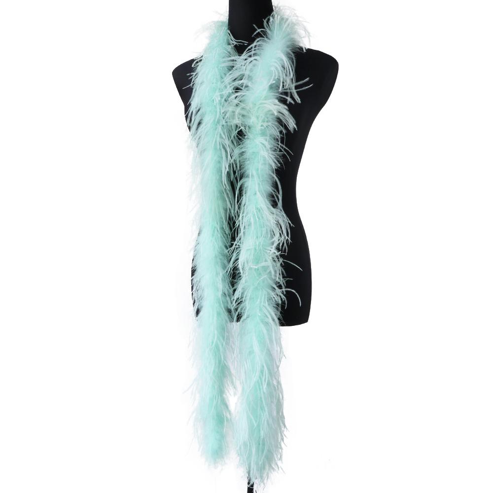 1Ply Ostrich Feather Boa Long High Quality Ostrich Feather Scarf Trims for Party Halloween Clothing Decoration Shawl 2 Meters