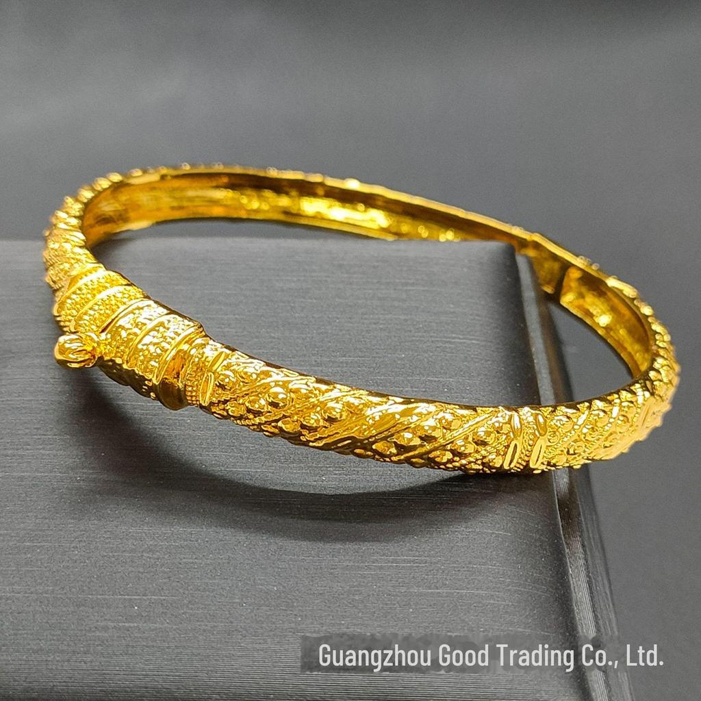 24k Gold Vietnamese Sand Bracelets for Women – Elegant Bridal Jewelry