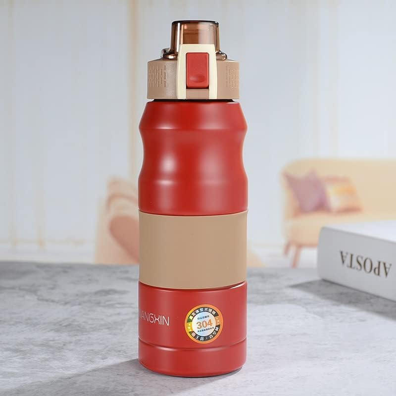 

Portable Stainless Steel Water Bottle with Safety Lock and Anti-Slip Design, Stylish Design, Suitable for Carbonated and Sports Drinks, Easy to