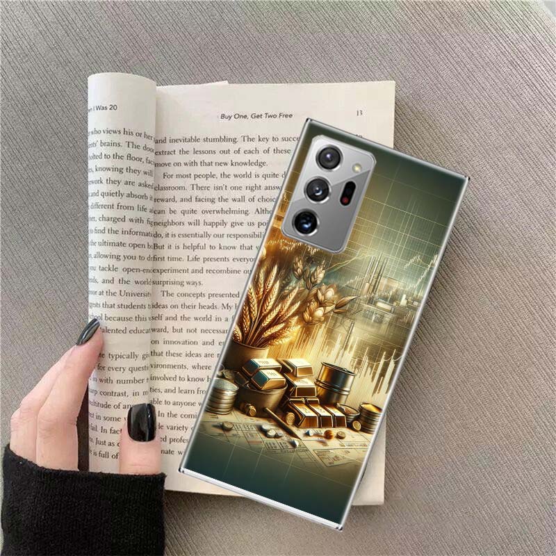 Trading Gold Contracts for Difference Phone Case For Samsung Galaxy S25 Edge S24 S23 FE S22 S26 Ultra S21 S20 S10 Plus Capa S