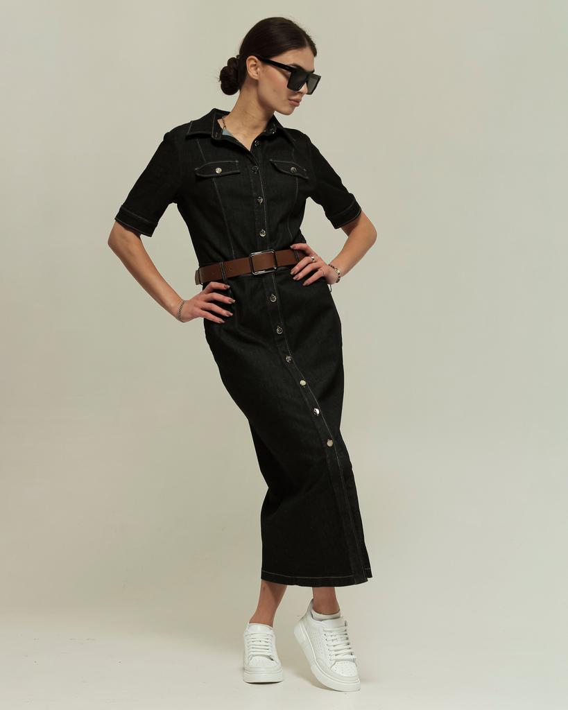 Jeanskleid mit Gürtel Mira Mia 249611 36 dunkelblau