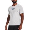 Under Armour Cartoon Letter Print Crew Neck Sports Short Sleeve T-Shirt Men Tops Gray 1374009-014