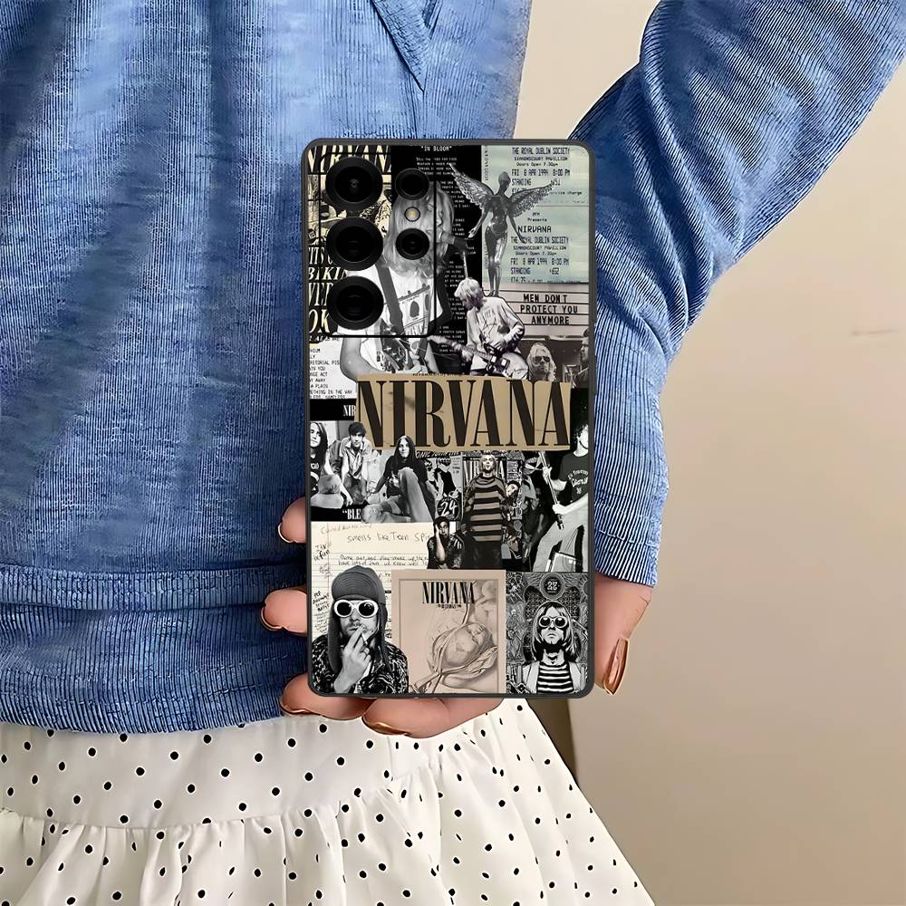 

Rock Classic N-Nirvana Band Phone Case For Samsung S 24 Fe 25 Ultra Plus 20 Lite 21 30 22 23 24 22 Ultra 5G Fundas Samsung S23 5G