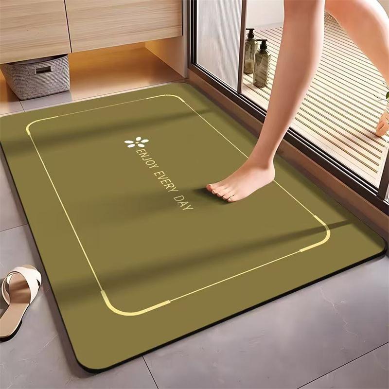 Fast Drying Diatomite Bath Mat Bathroom Foot Mat Bathroom Toilet Absorbent Quick Dry Non Slip Easy Clean Home Decor
