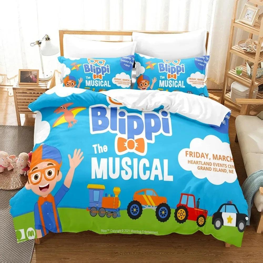 Blipi Wonders 3D Printed Duvet Case Pillowcase Bedding Set Twin Full Queen King Size for Kids Bedroom Decor