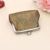 Vintage Glitter Mini Coin Purse, Portable Kiss Lock Closure Change Pouch, Double-layer Coin Wallet for Cards, Jewelry, Cash, Keys