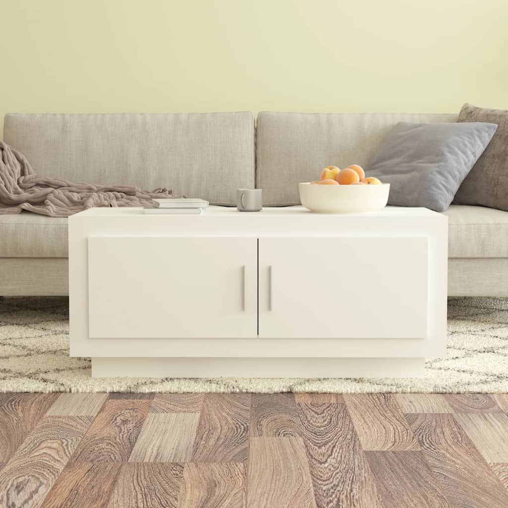Coffee Tables Coffee Table White 102X50x45 Cm Engineered Wood
