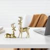 Figurines Set Of 2 Resin Deer Statues Elk Sculpture Deer Ornaments For Living Room TV Cabinet Wine Cabinet Home Decor