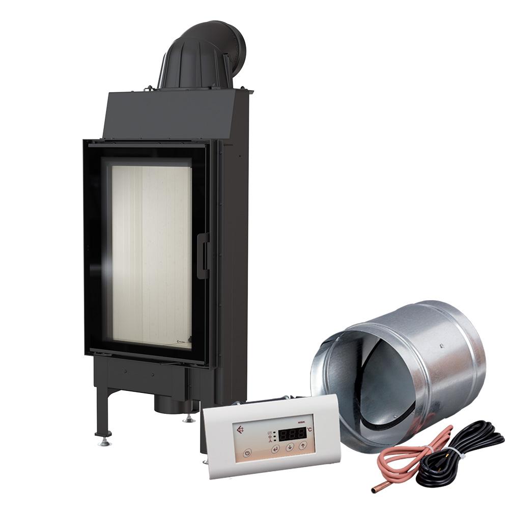 Smart steel fireplace KRATKI NADIA 9 kW Ø 200 MSK
