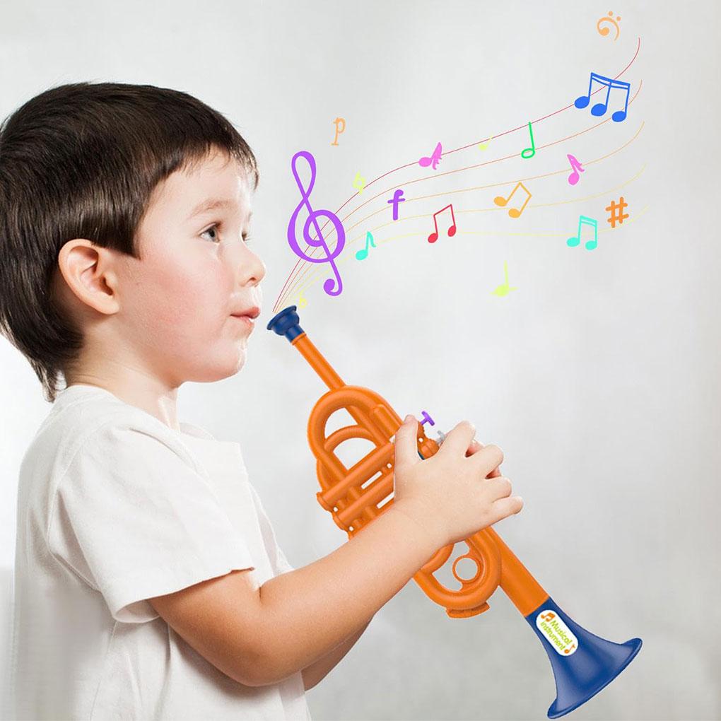 Exquisite Spielzeugtrompete Simuliertes Instrument für Jungen Musikalische Erziehung Trompetenspielzeug für Kinder Kleinkind