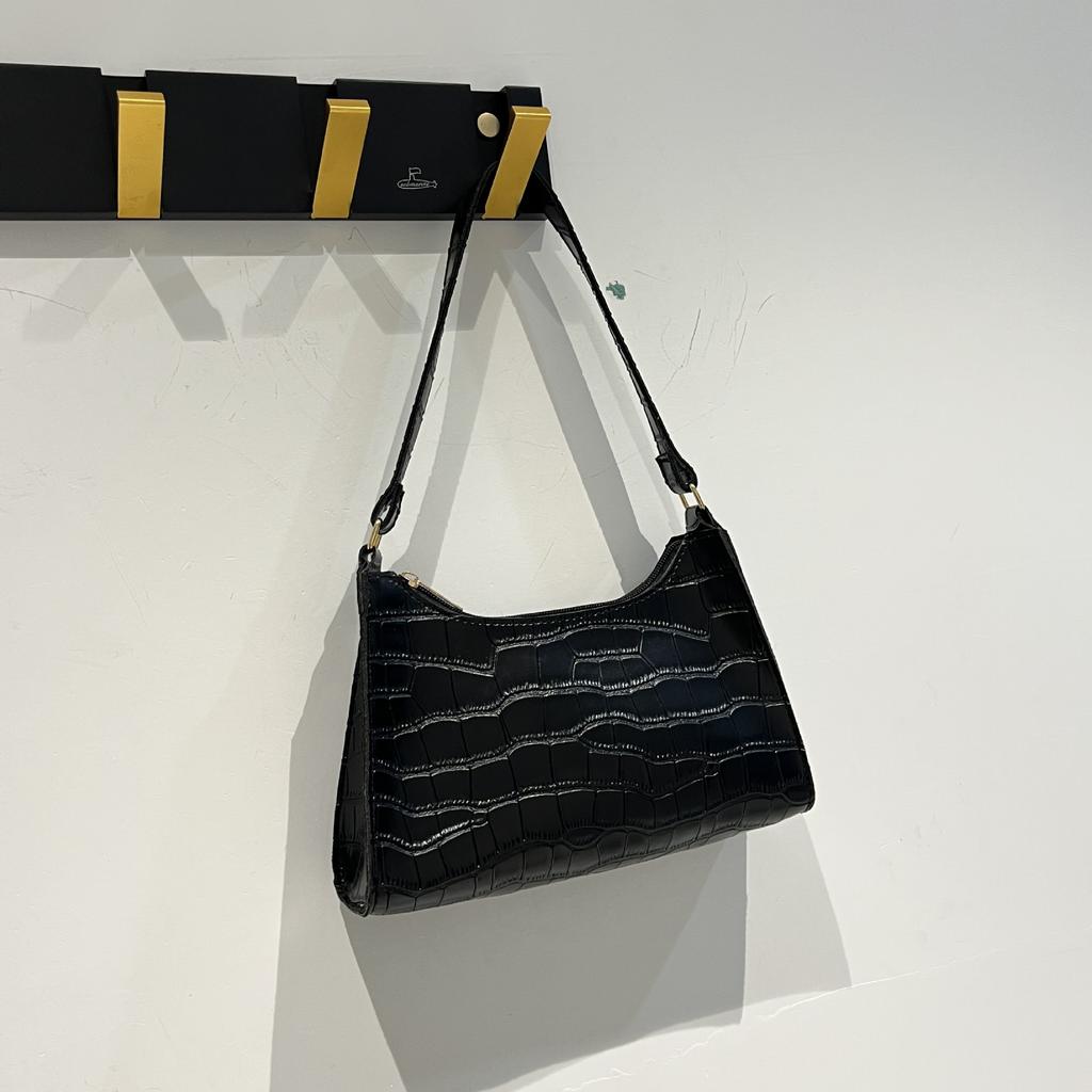 Crocodile Pattern Armpit Bag New South East Asia Handbag Commuter Bag Women's Fashion Versatile Shoulder Bag