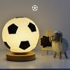Ball Led Soccer Night Light Wood Base Lamp For Bedroom Use Decorations Gift
