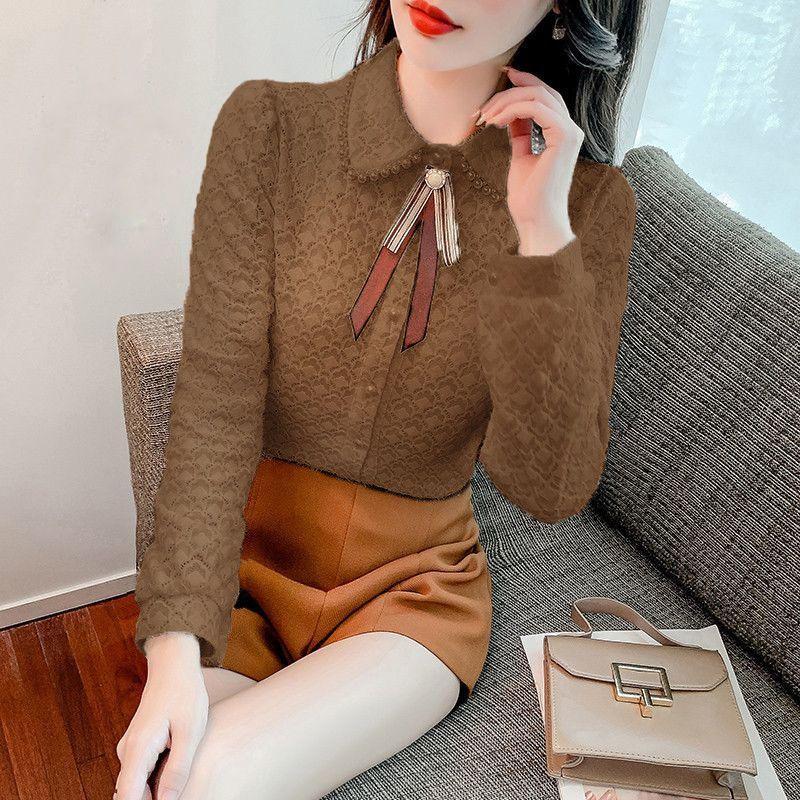 Lace Shirt Women's Autumn Fashion Base Shirt Interior Temperament Top
