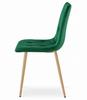 LIBRA Chair - Dark Green Velvet / Wood-colored Legs X 1