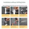 Towel Rack Foldable Towel Shelf with Movable Hooks Rustproof Wall